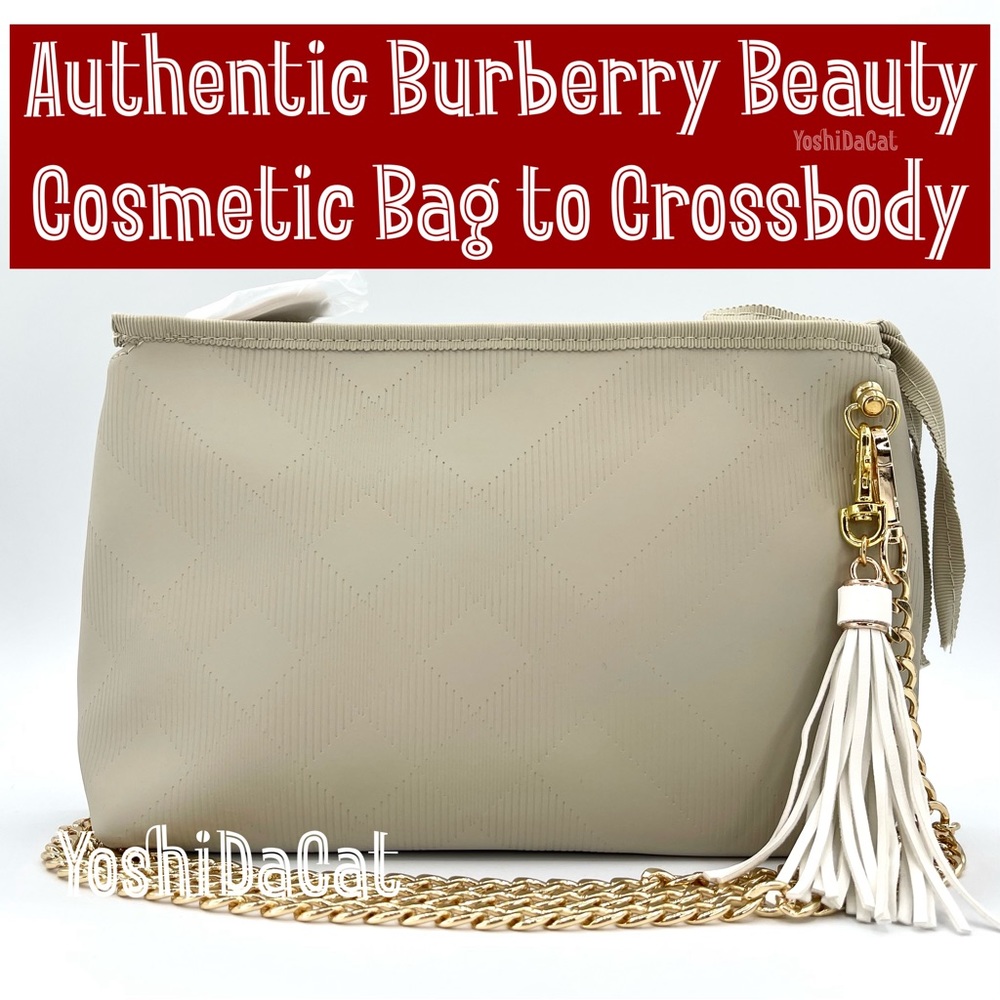 🆕 Burberry Beauty Cosmetic Pouch to Crossbody Bag Purse, New Handbag - Picture 1 of 10
